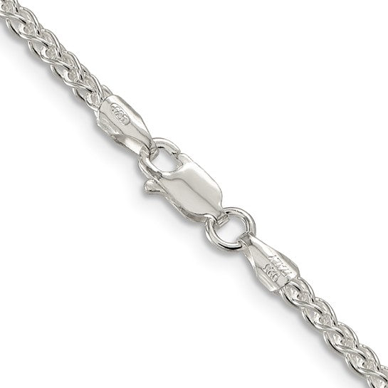 Silver 2.5mm Spiga/Wheat Chain, 24"
