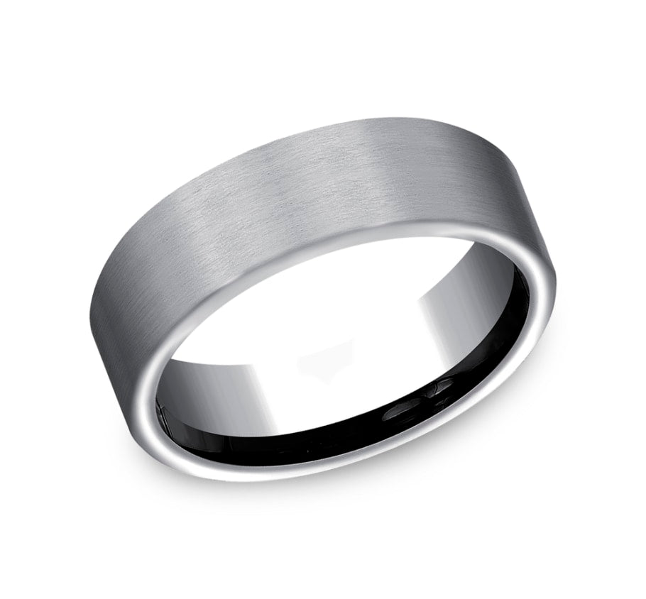 THE LIEUTENANT - Tantalum Grey Metals Satin Finish Men's Band