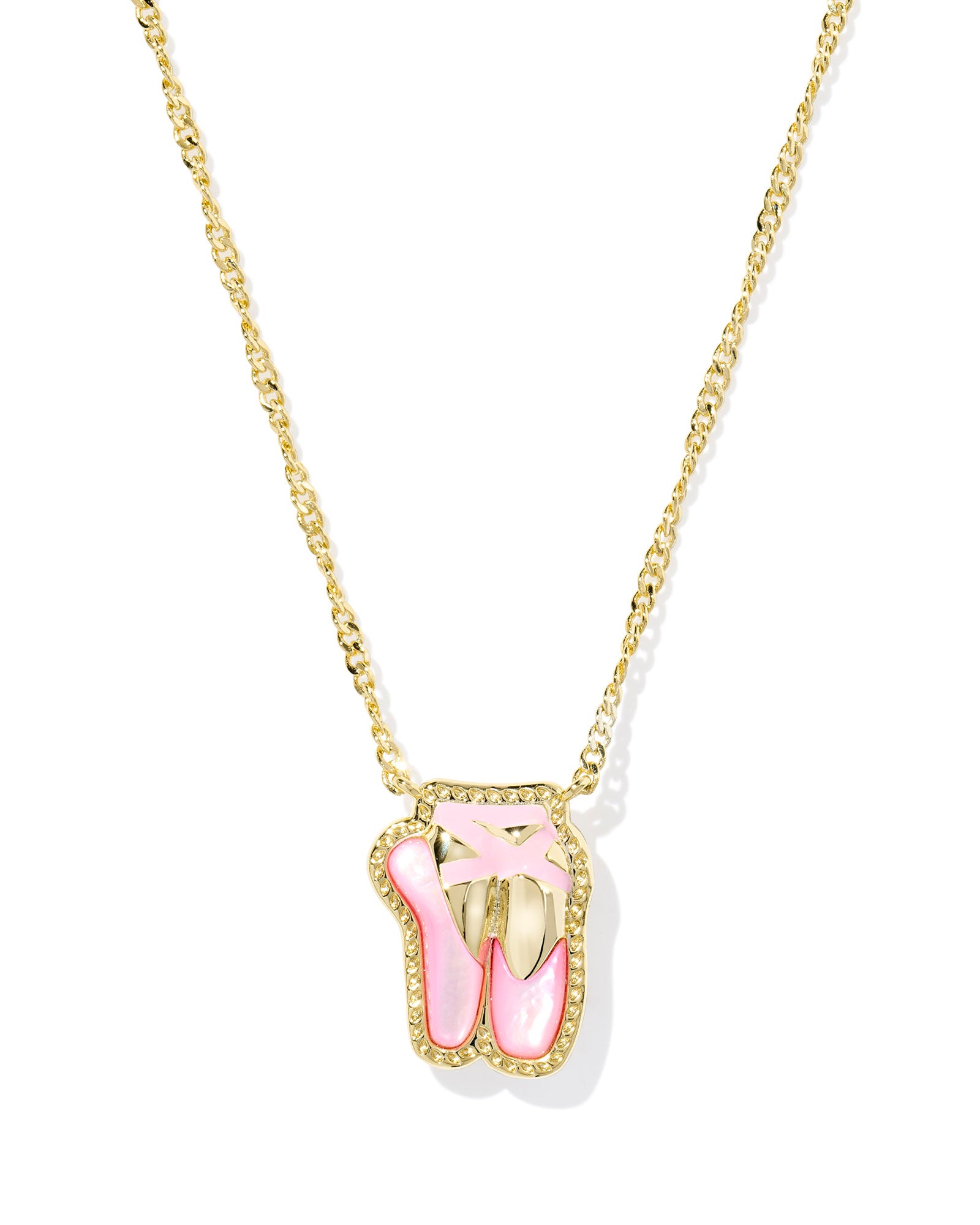 Kendra Scott Ballet Gold Blush Mother of Pearl Short Pendant Necklace