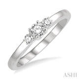 1/4ctw Diamond Past, Present & Future Ring