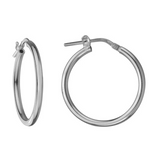 Silver 24mm Hoop Earrings