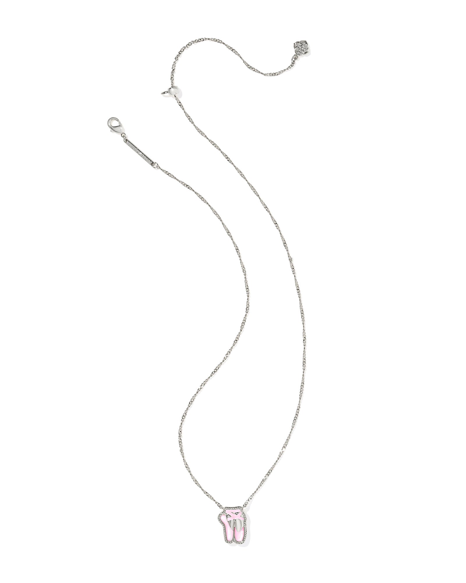 Kendra Scott Ballet Silver Blush Mother of Pearl Short Pendant Necklace