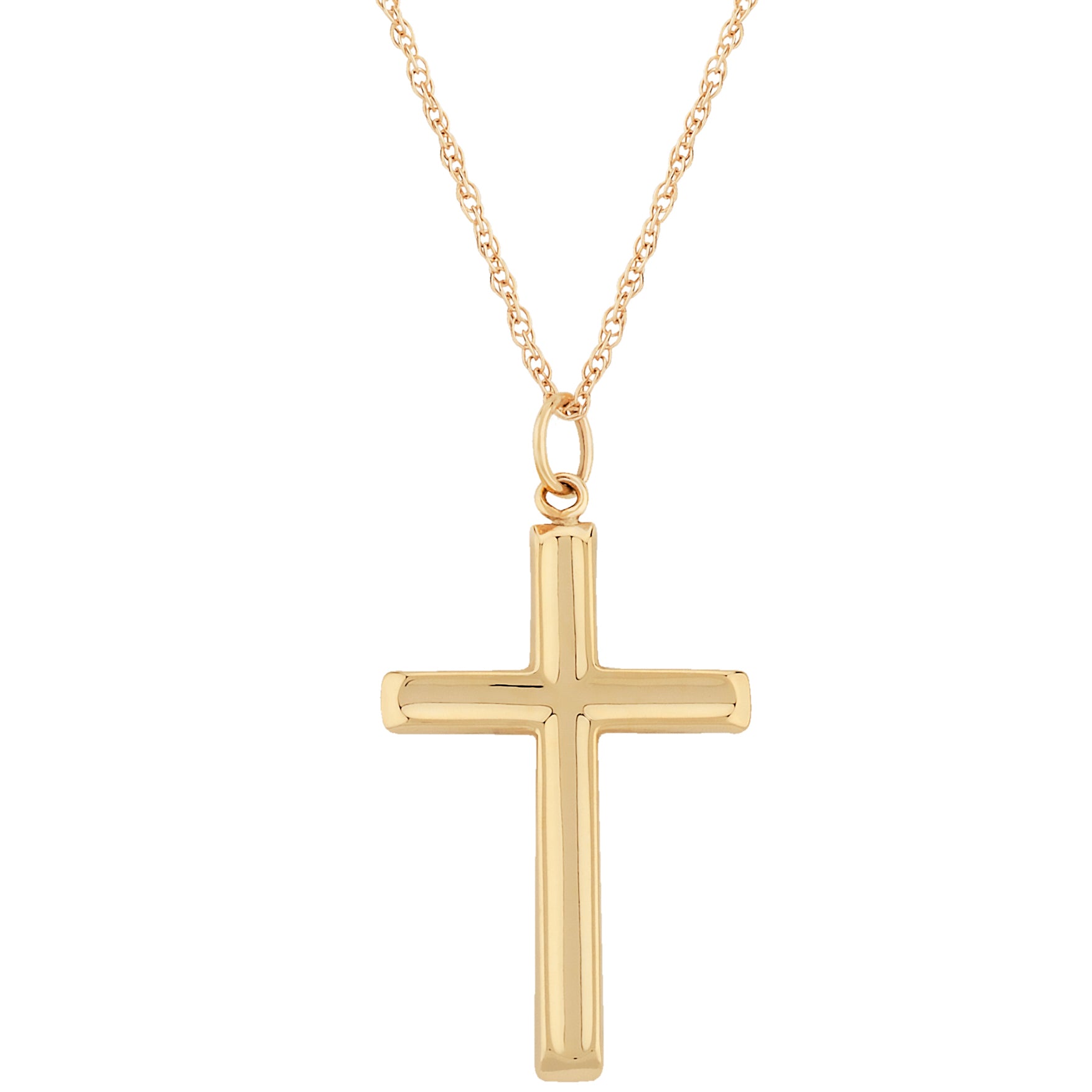 Small Concave Cross Pendant
