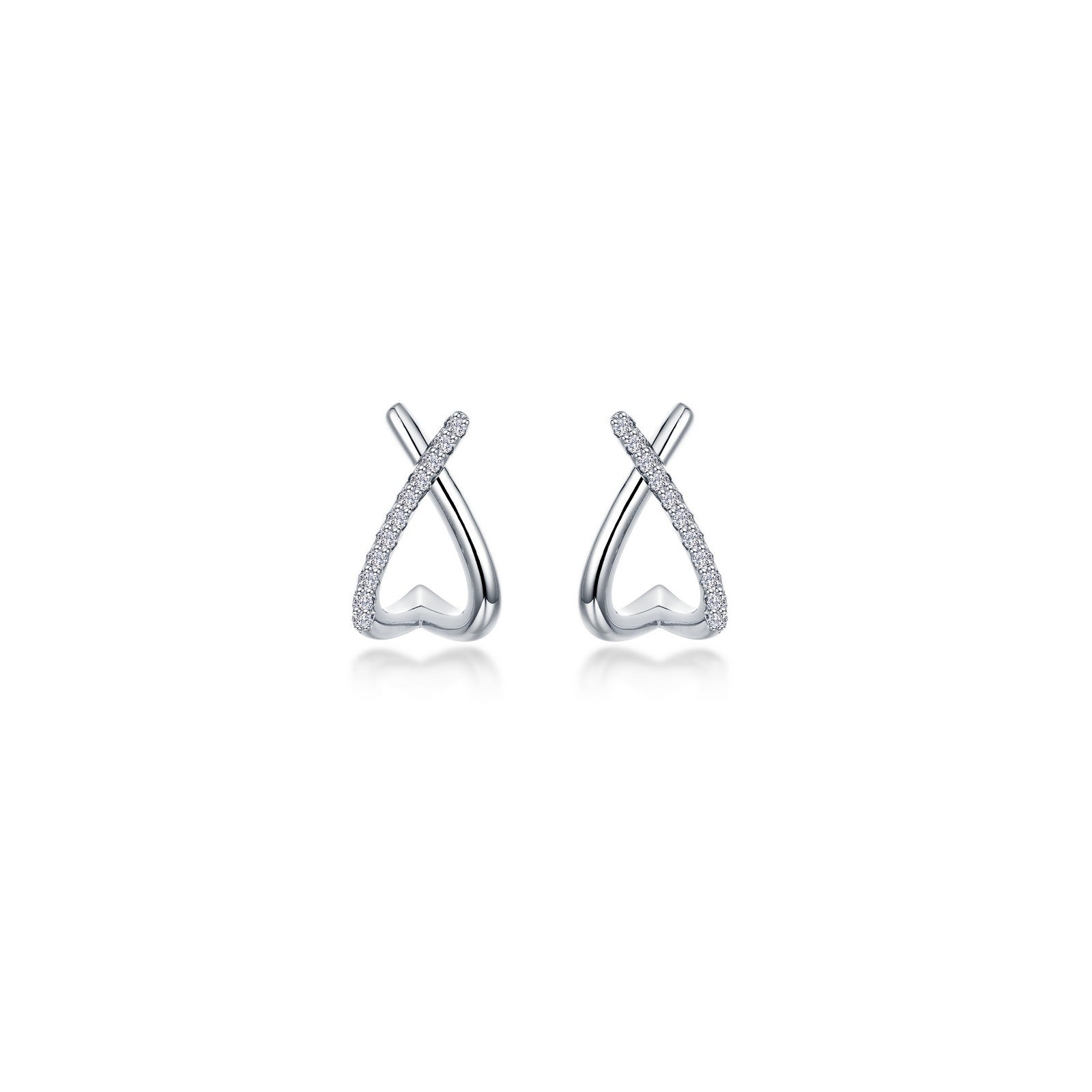Lafonn Dainty Criss-Cross Huggie Earrings