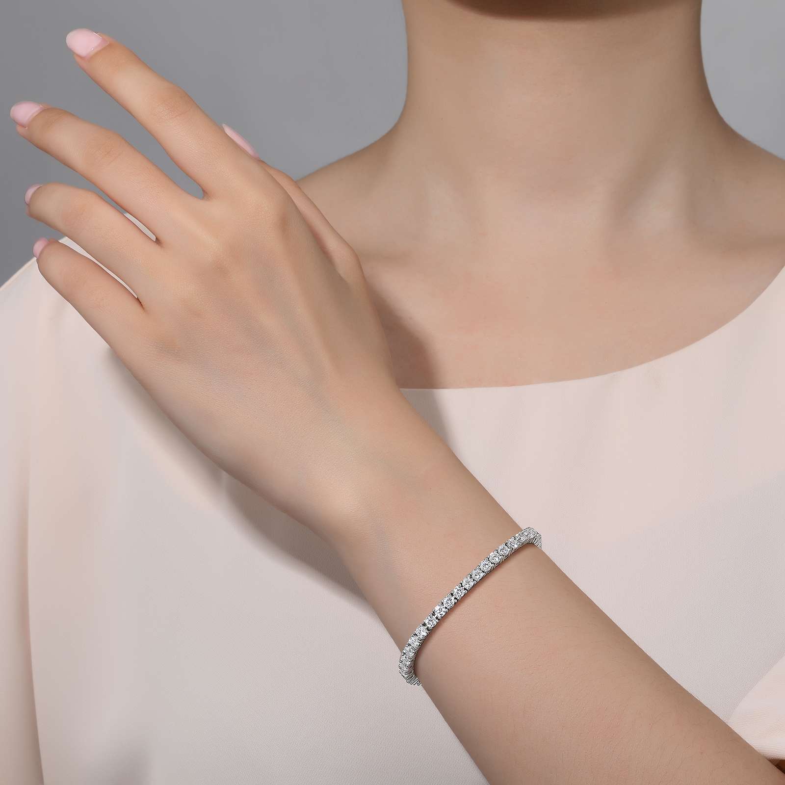 8.5ctw Lafonn Simulated Diamond Tennis Bracelet