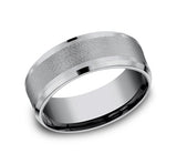 THE BRAVO - Tantalum Grey Metals Textured Men's Wedding Band