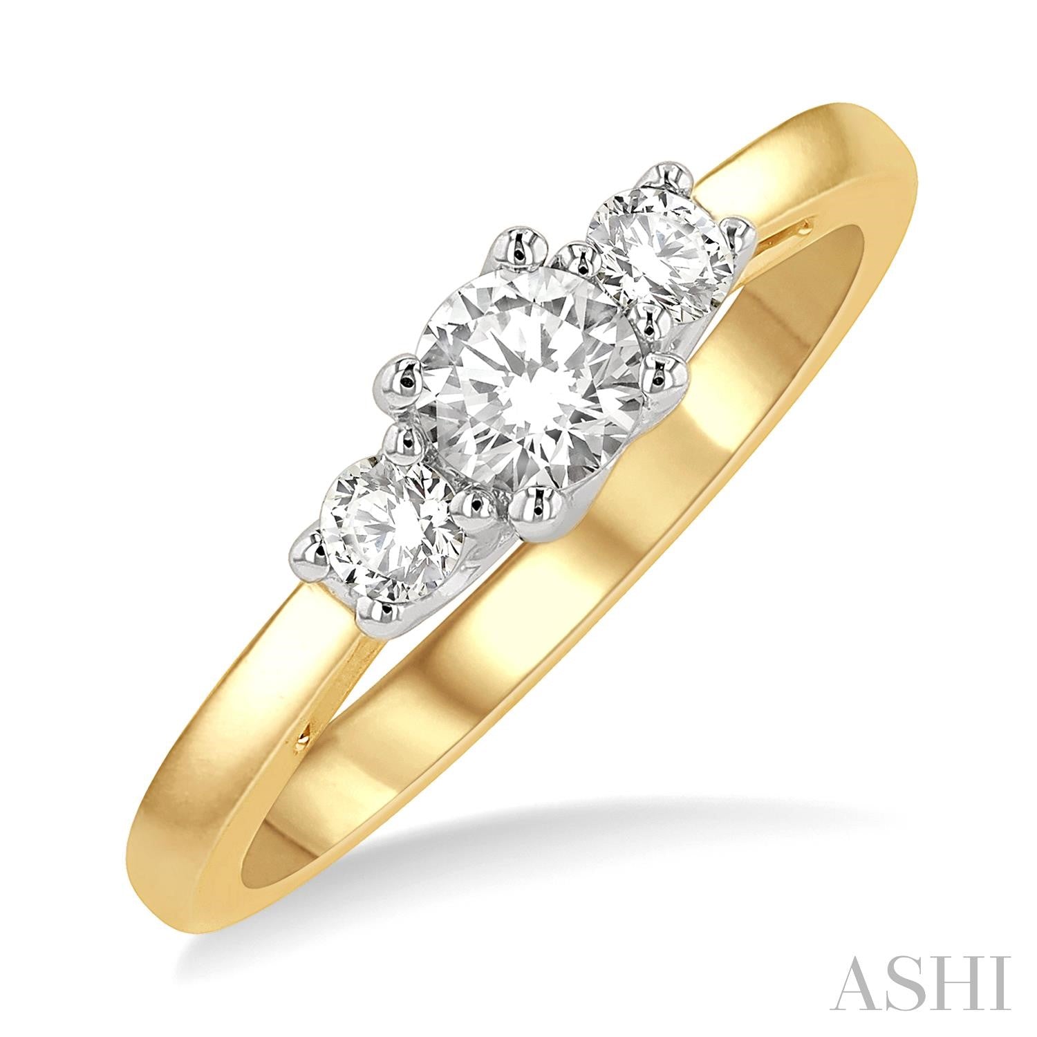 1/2ctw Diamond Past, Present & Future Ring