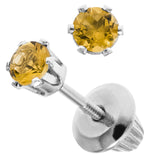 Children's November Birthstone Citrine Earrings