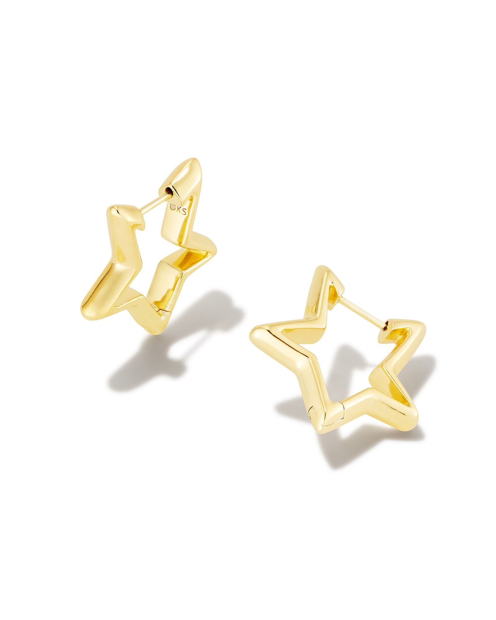 Kendra Scott Star Gold Huggie Earrings