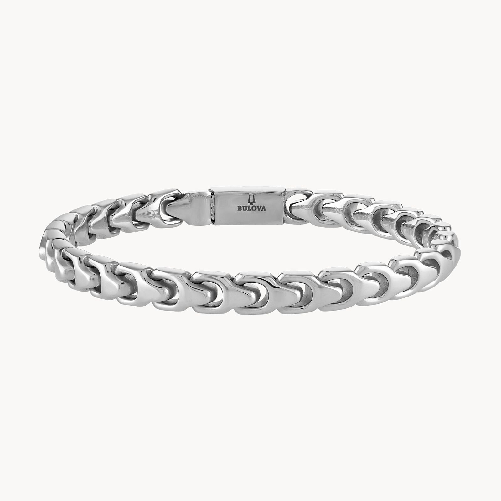 Bulova 6mm Stainless Steel Link Bracelet 8"