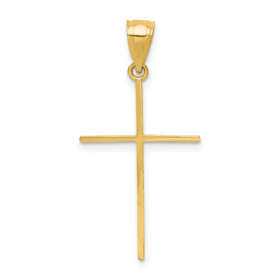 Gold Cross Stick Pendant