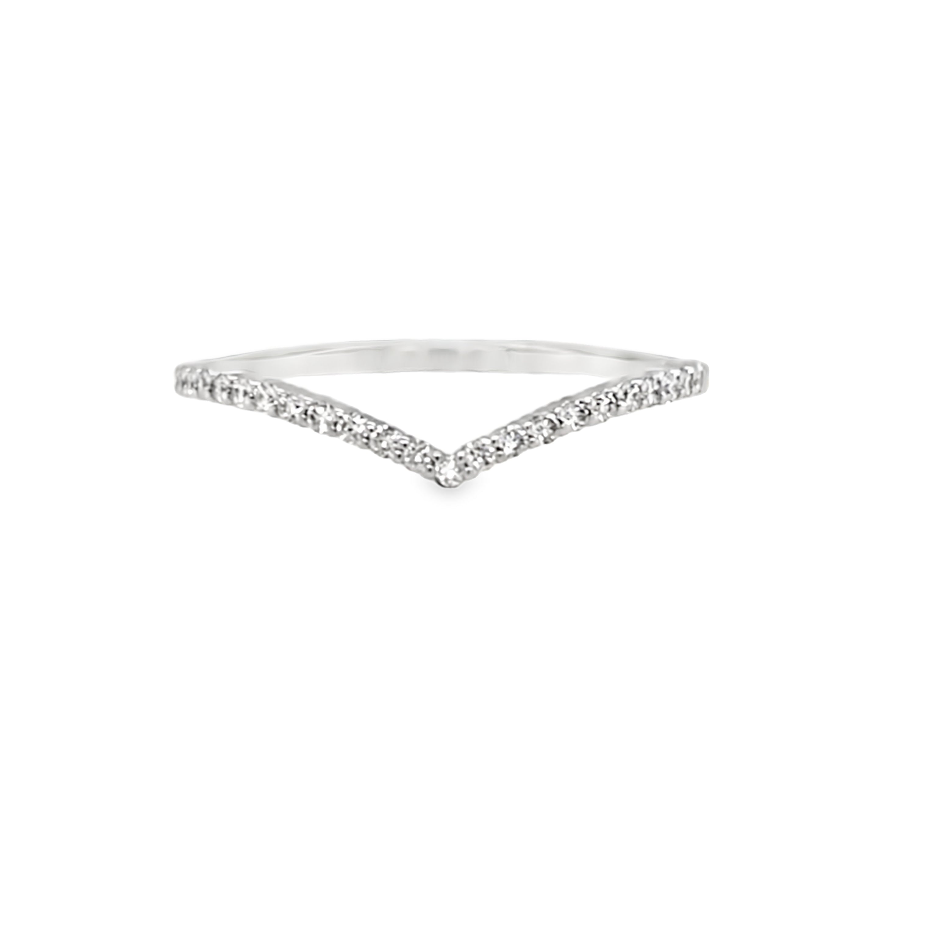 1/5ctw Diamond Chevron Wedding Band