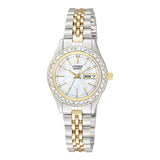 Citizen Quartz Women's Crystal Accent Two Tone Bracelet Watch