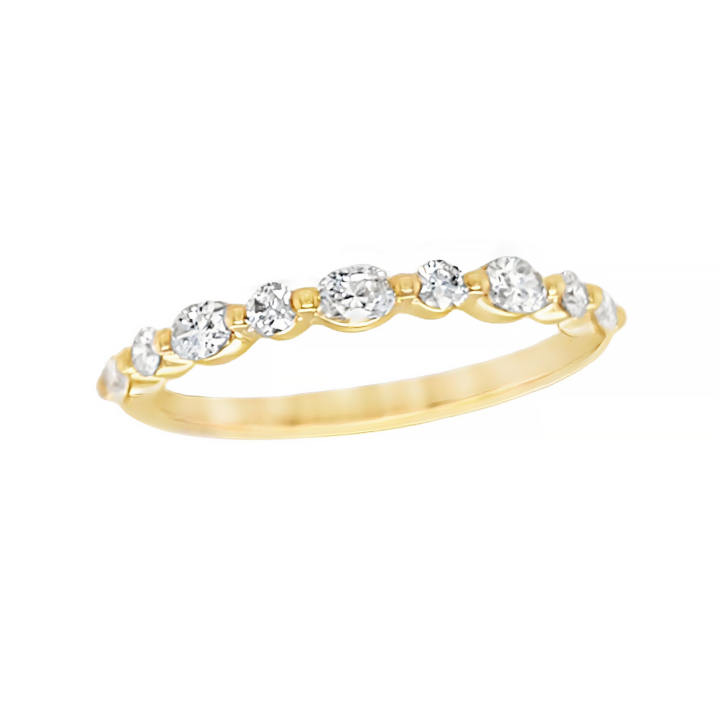 Oval & Round Diamond Band
