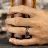 THE STUD - Tantalum & Bronze Wedding Band