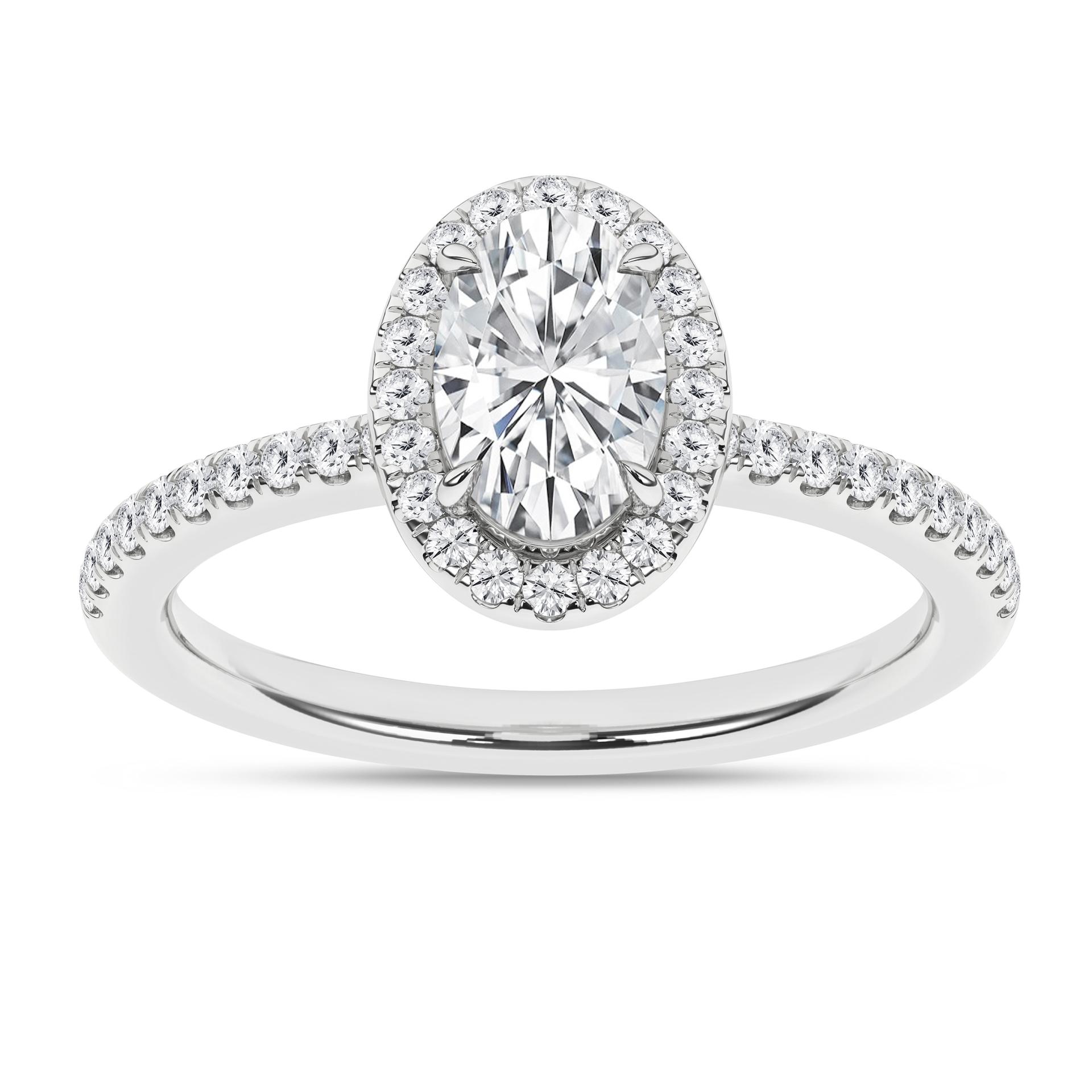 Oval Halo Lab Grown Diamond Engagement Ring