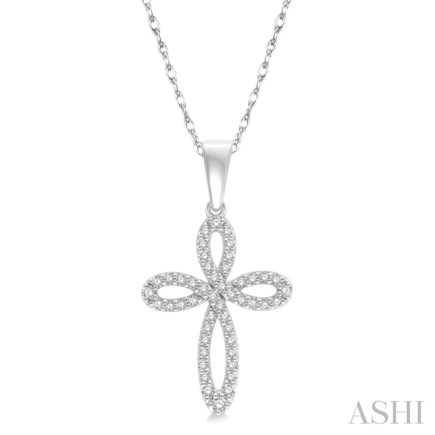 Loop Cross Diamond Fashion Pendant