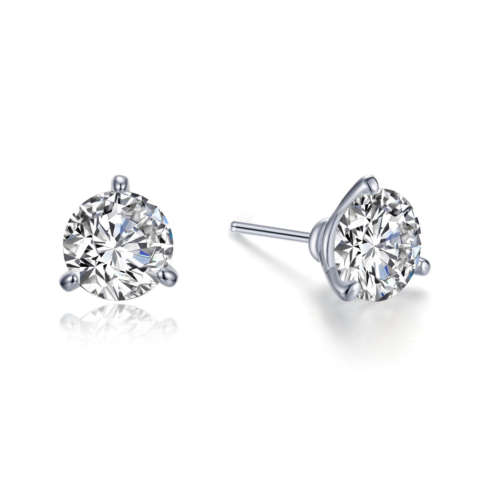 Lafonn 3ctw 3-Prong Martini Stud Earrings