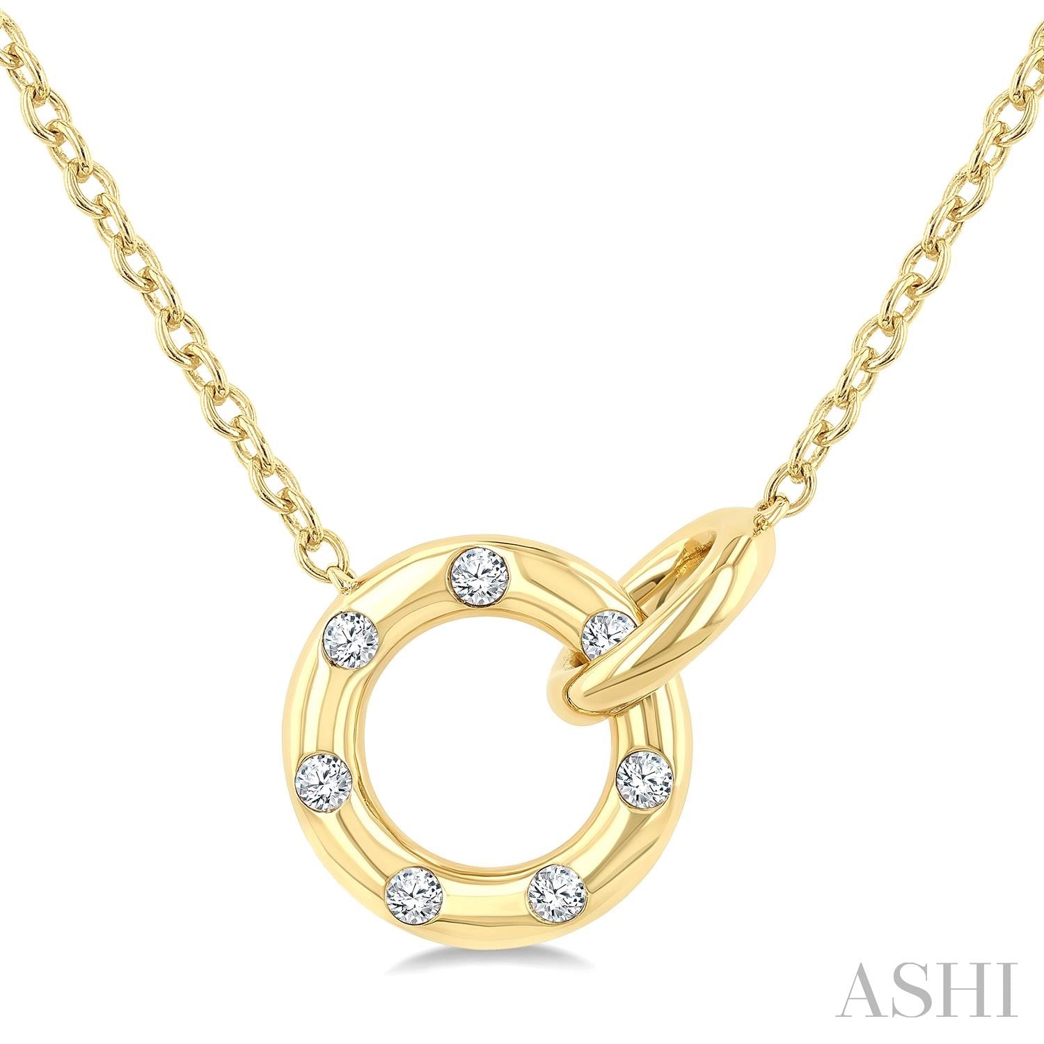 Diamond Interlocking Circle Necklace