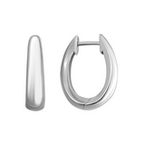 Silver Tapered Small Hoop Earrings