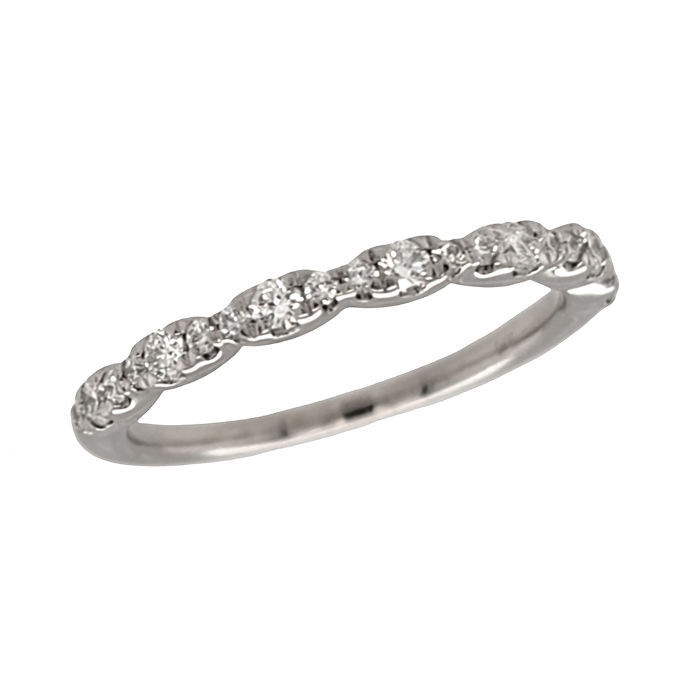 Alternating Diamond Wedding Band