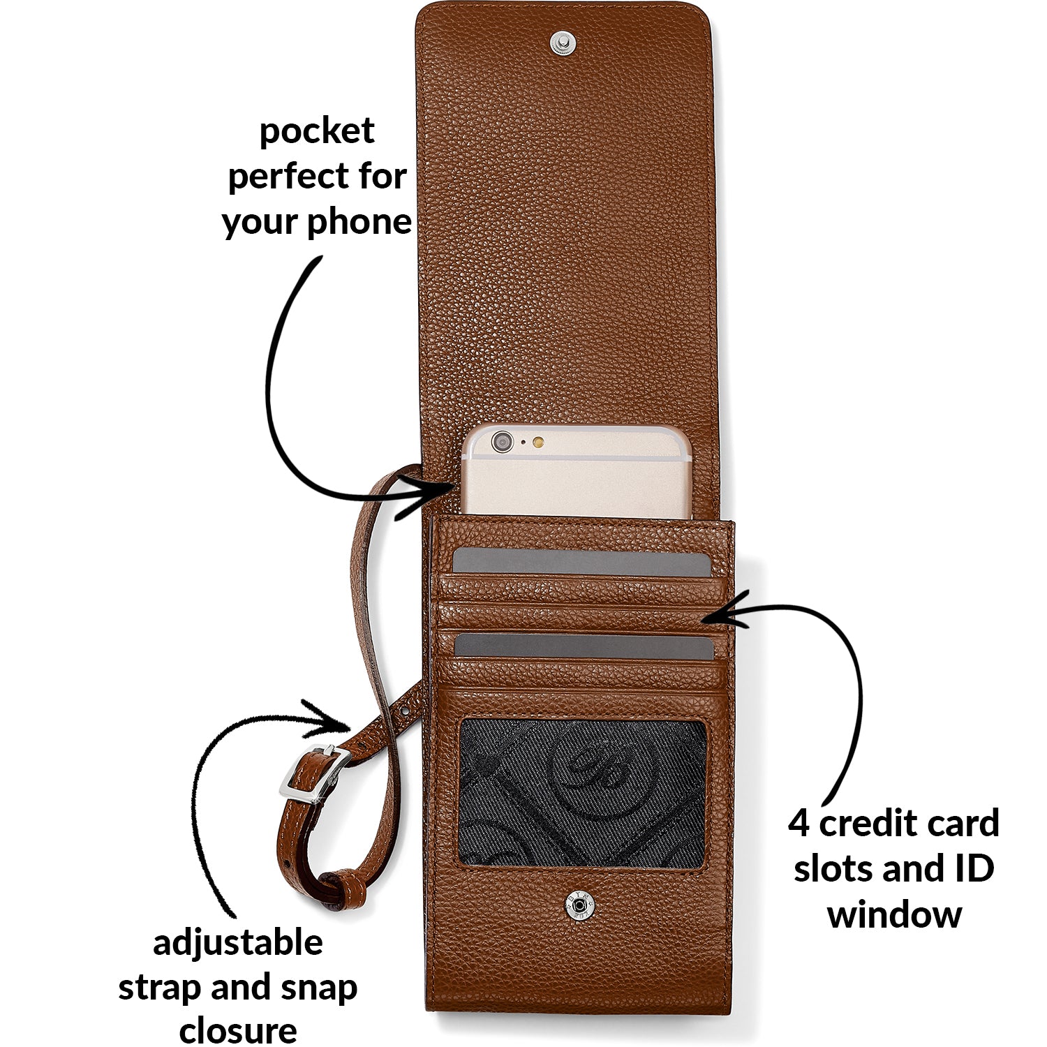 Brighton Interlok Phone Organizer, Bourbon