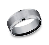 THE DUKE - Tantalum Grey Metals Satin-Finish Men's Wedding Band