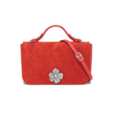Brighton Petal Baguette Handbag, Flirt Red