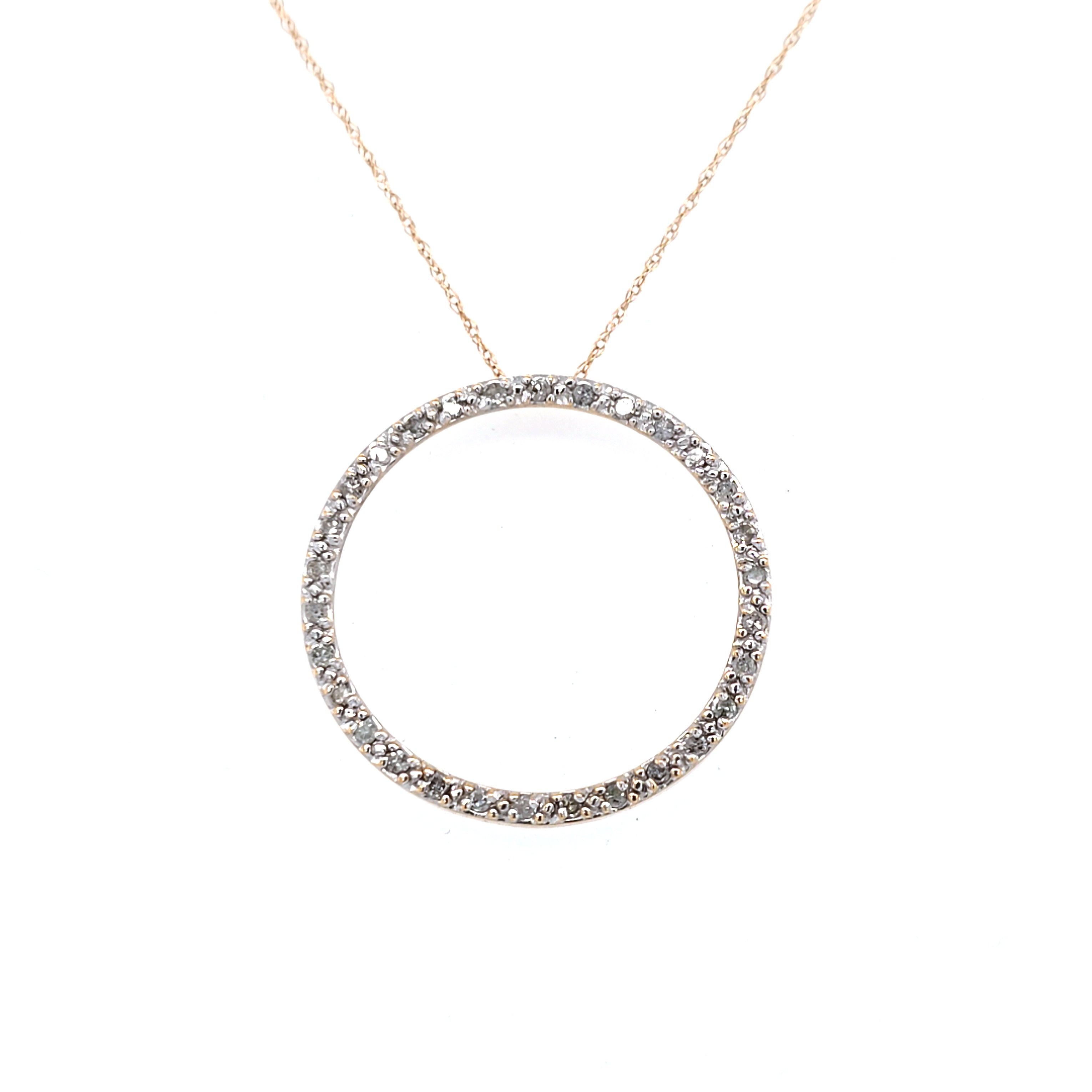 1/3ctw Diamond Circle Pendant