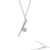 Lafonn Baseball & Bat Necklace