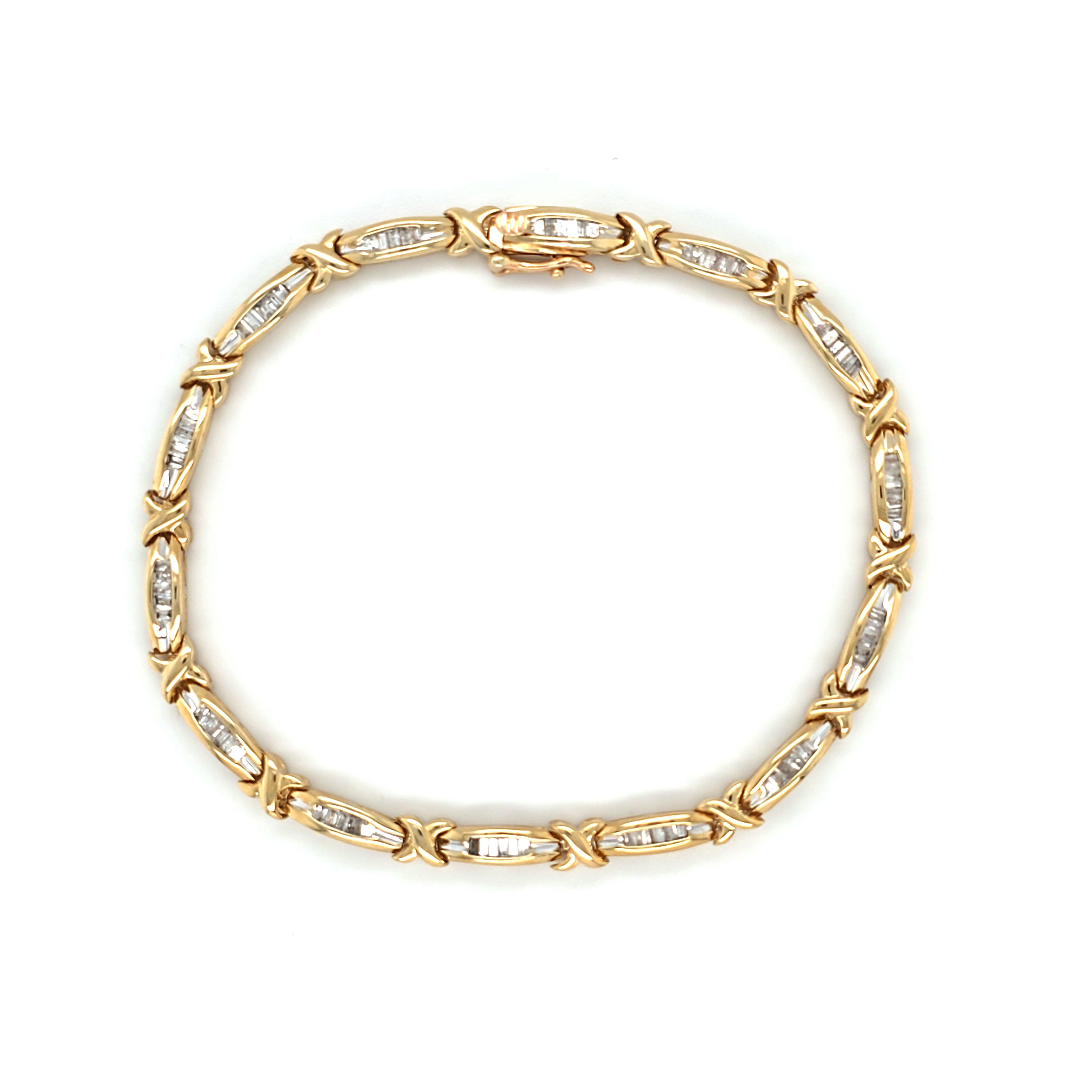 Diamond X Link Bracelet