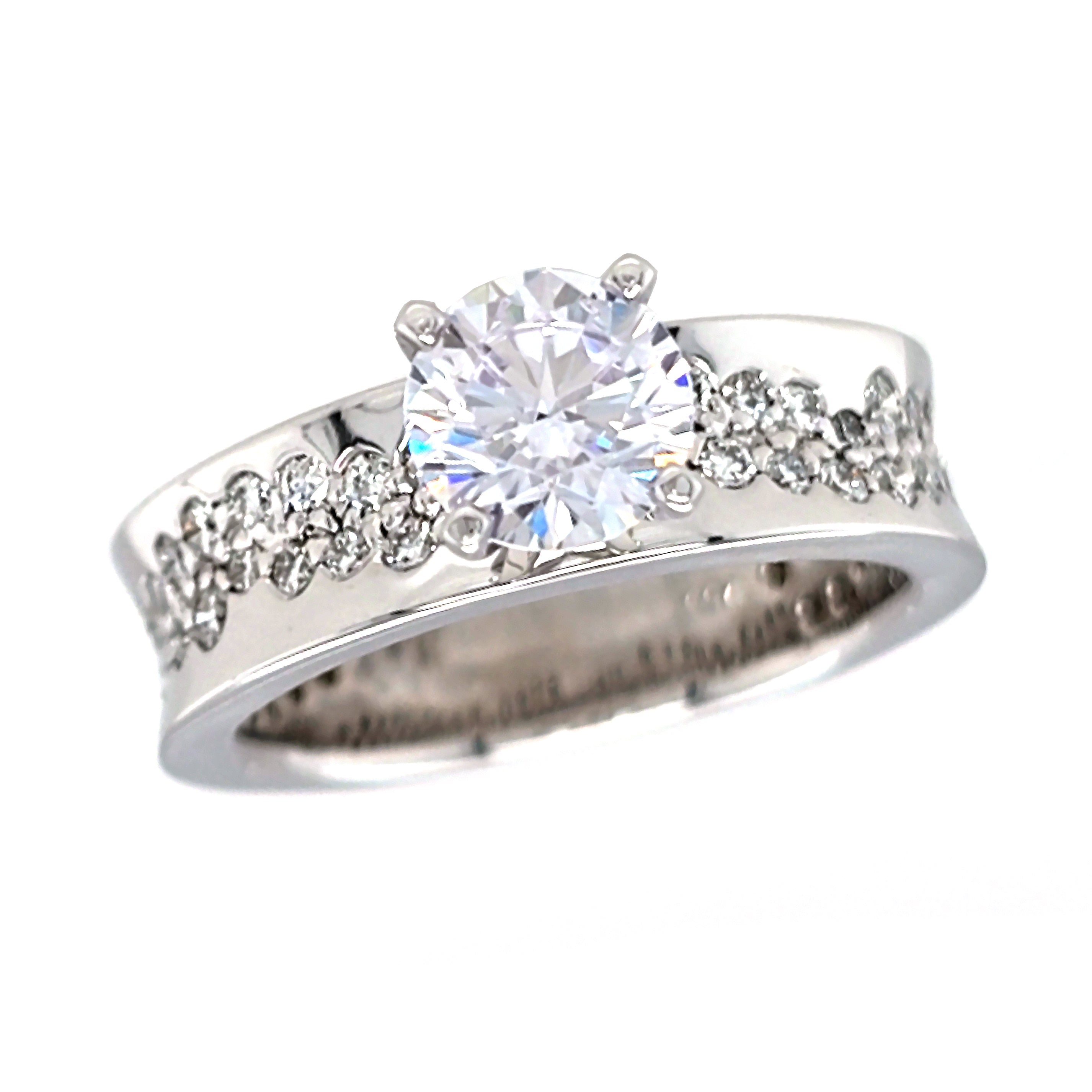 Diamond Scatter Semi-Mount Engagement Ring