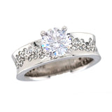 Diamond Scatter Semi-Mount Engagement Ring