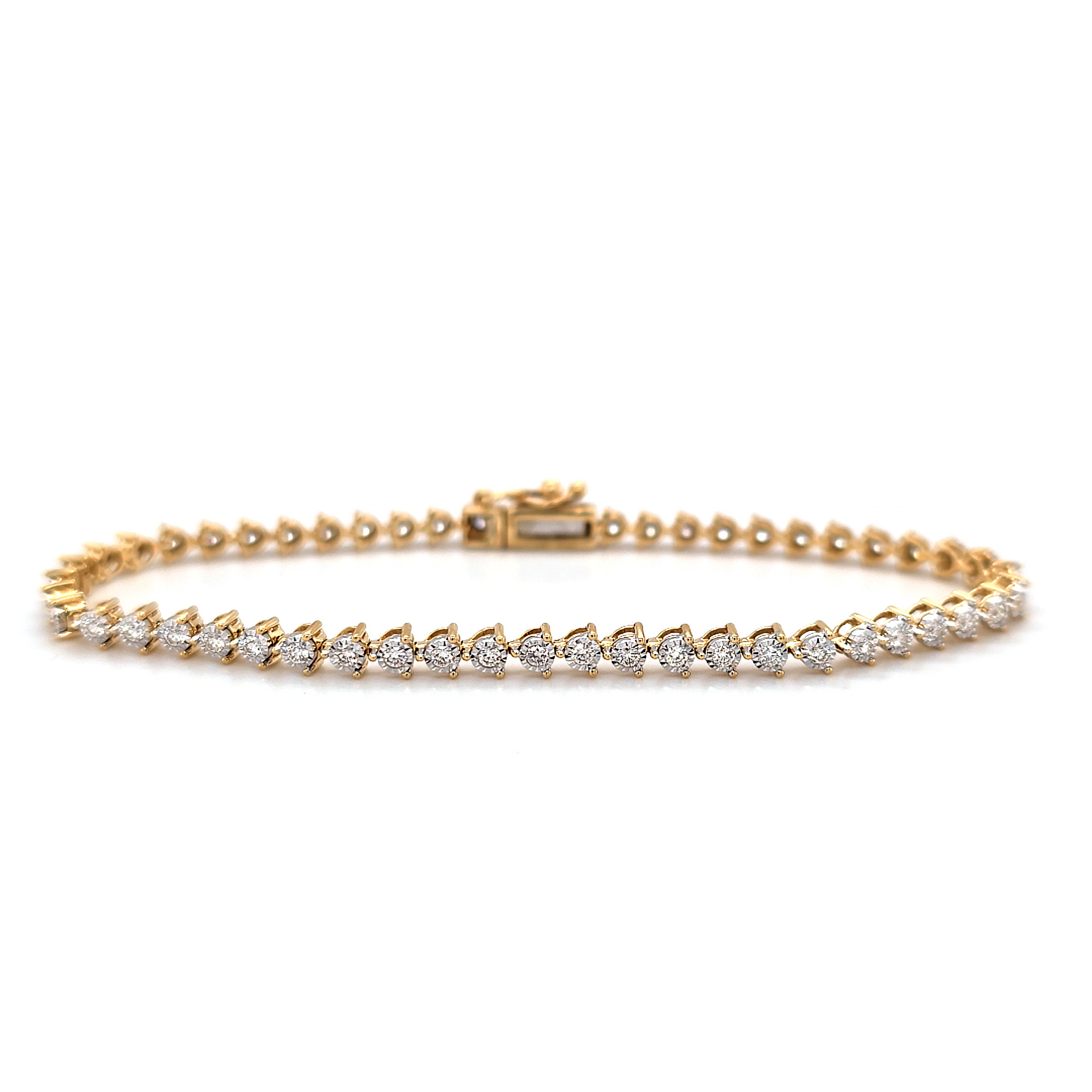 1ctw Diamond Illusion Tennis Bracelet