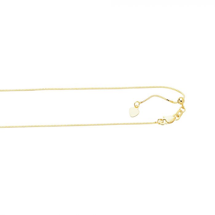 Yellow Gold 0.68mm Box Chain, 22"