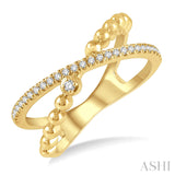 Diamond Beaded X Ring