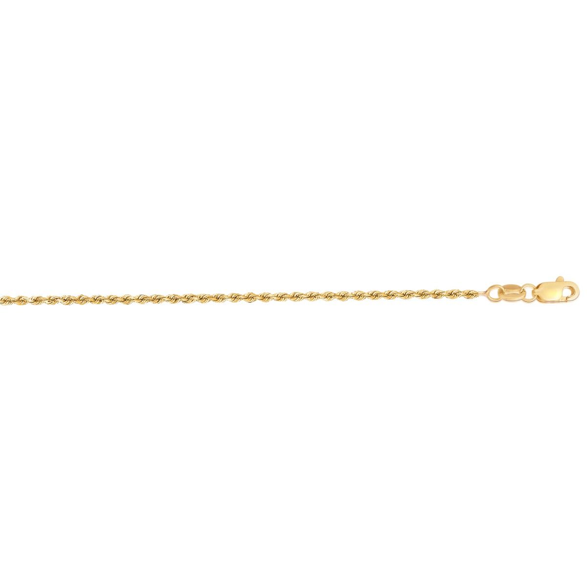 Yellow Gold 1.4mm Rope Chain, 16"