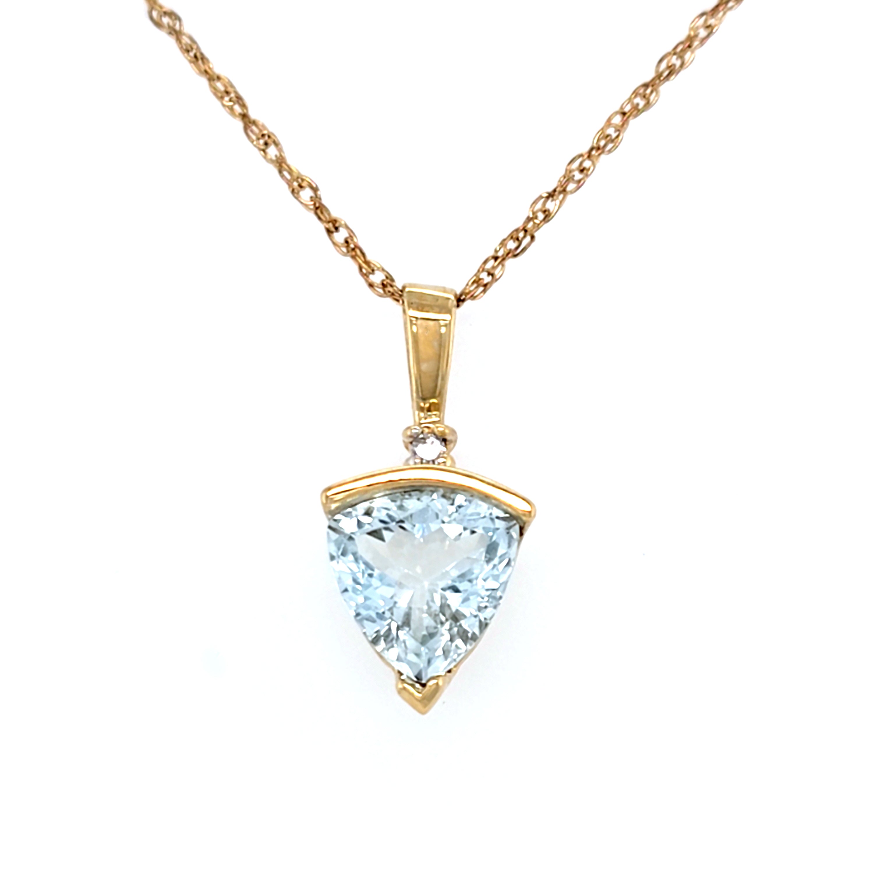 Trillion Aquamarine Pendant