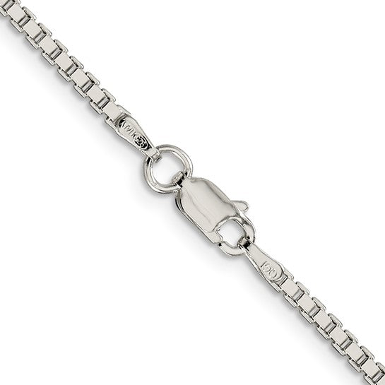 Silver 1.9mm Box Chain, 20"