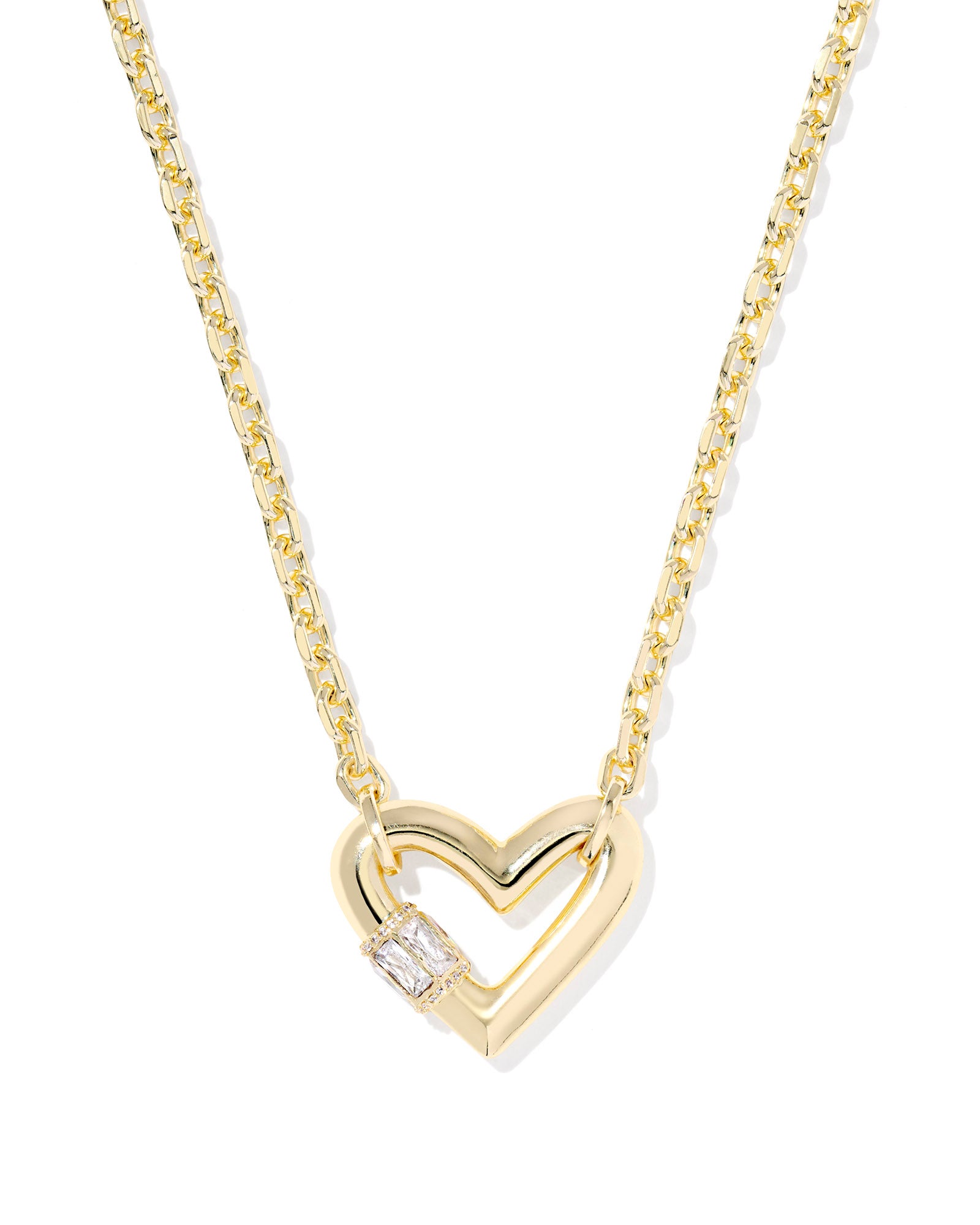 Kendra Scott Emery Heart Gold Short Pendant Necklace