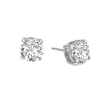 4 CTW Solitaire Stud Earrings