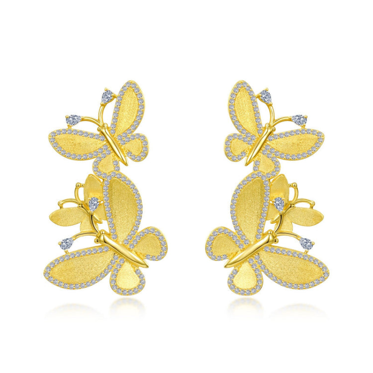 Butterfly Cluster Drop Earrings