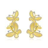 Butterfly Cluster Drop Earrings