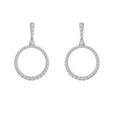 Open Circle Drop Earrings