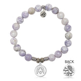 Purple Turquoise Gemstone Bracelet with Guardian Sterling Silver Charm