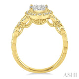 Diamond Lovebright Floral Engagement Ring