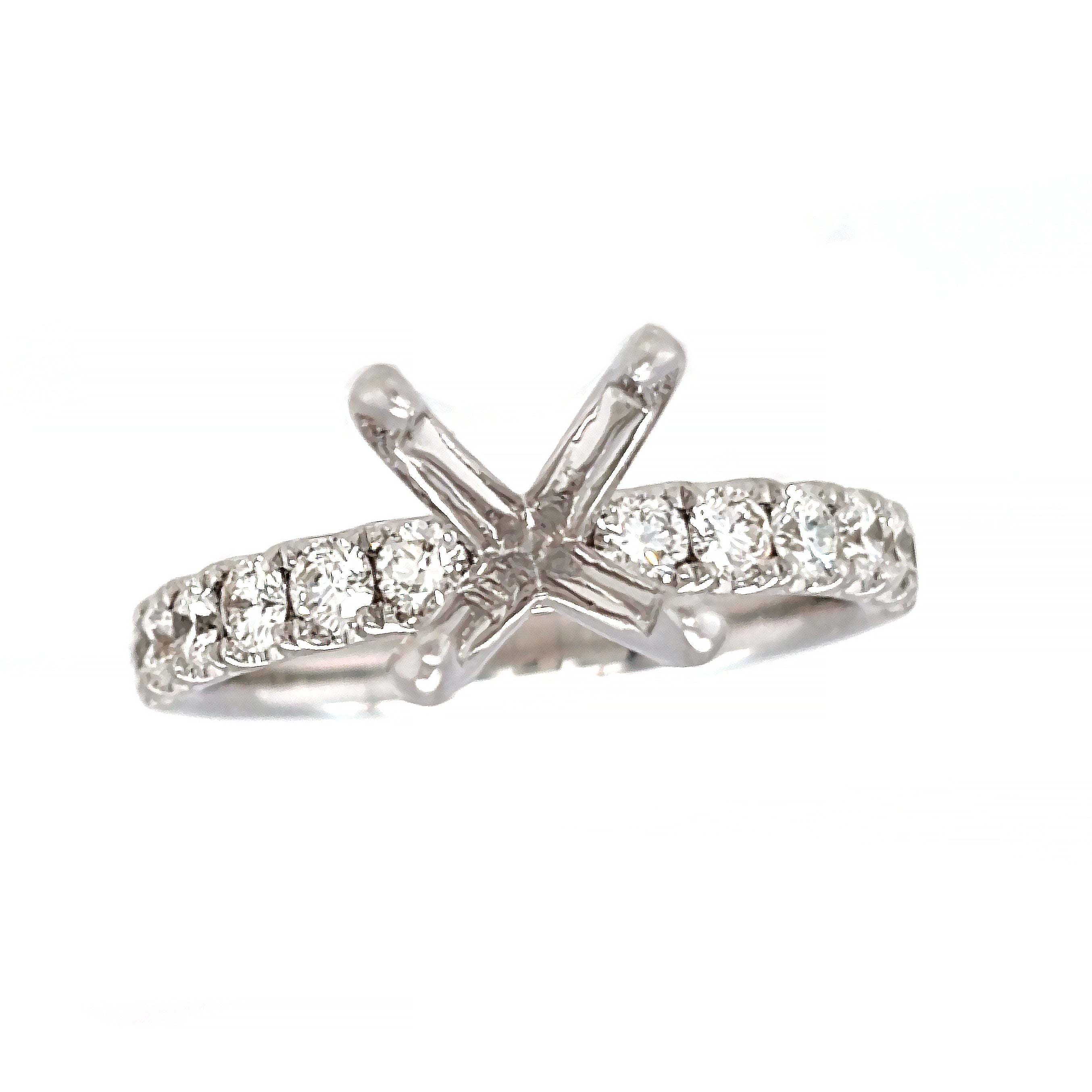 3/4ctw Diamond White Gold Semi-Mount Ring