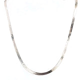 Silver 2.7mm Herringbone Chain, 24"