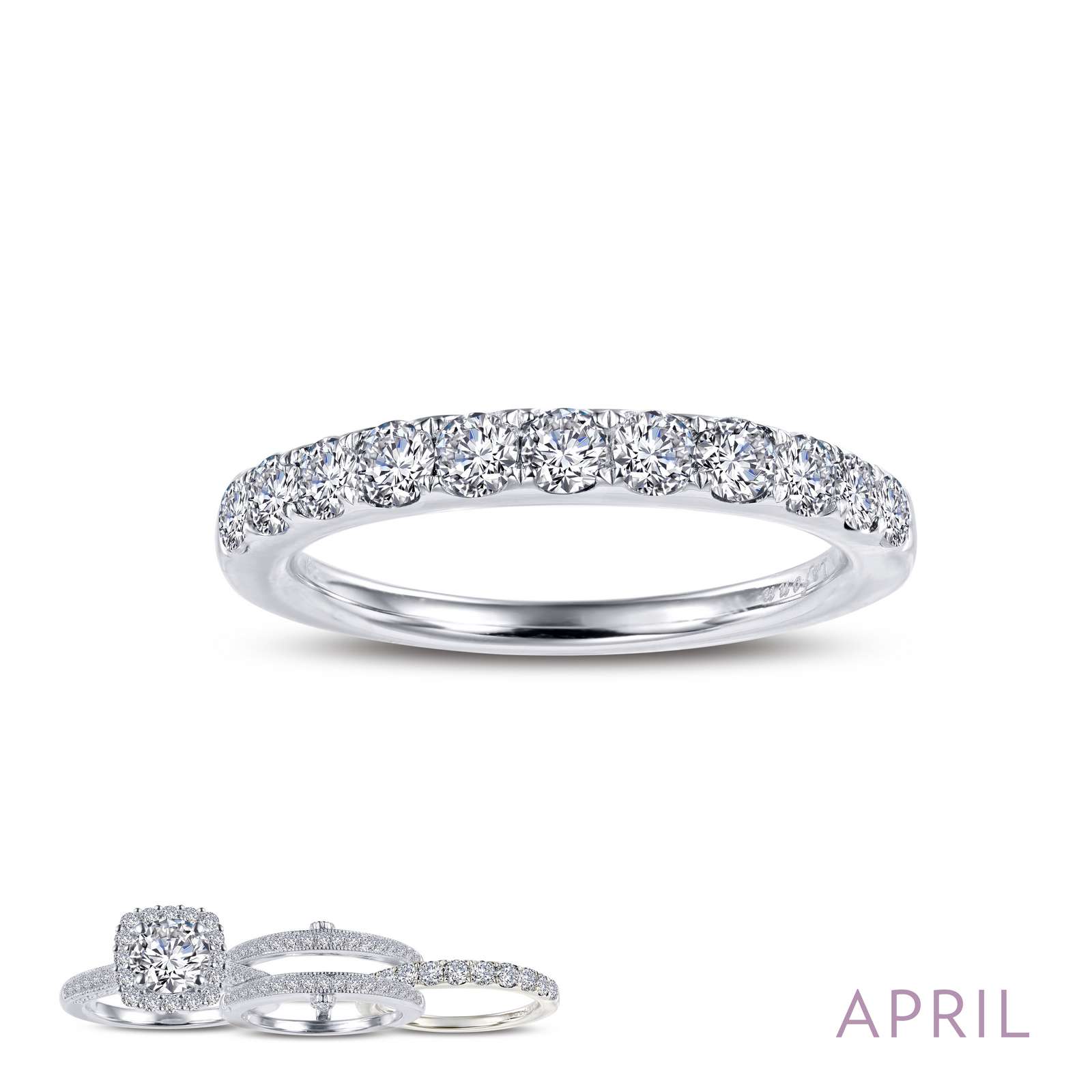 Lafonn Birthstone Stacker Ring - April