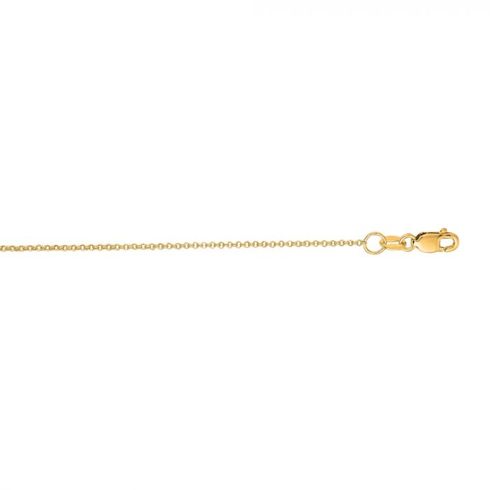 Yellow Gold 1.1mm Rolo Chain, 18"